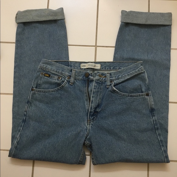 High Waisted 90s Mom Jeans Vintage Lee - Picture 6 of 8